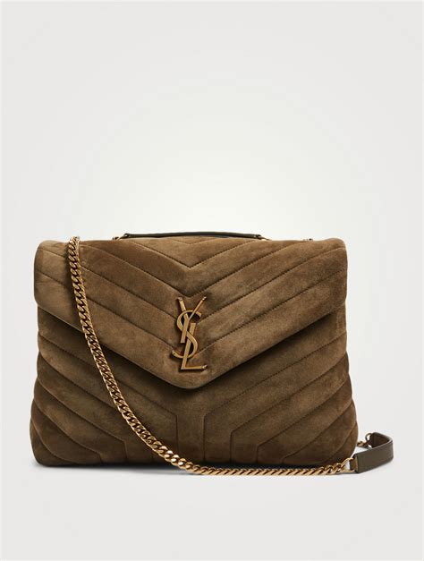 suede ysl chain bag|yves Saint Laurent loulou bag.